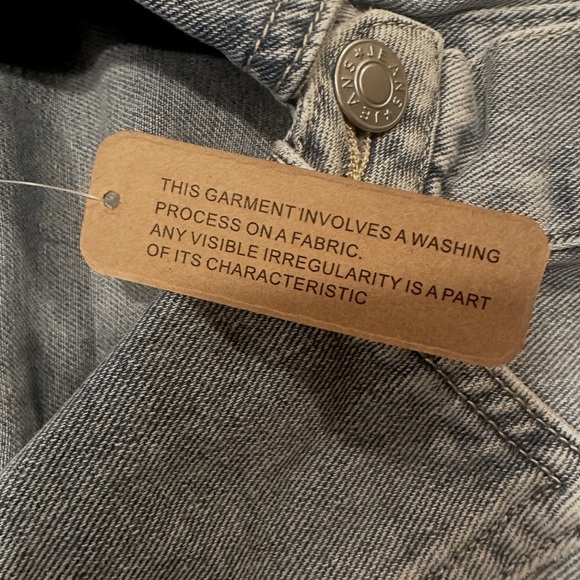 Lov Mor Denim Shacket Size Small Blue Oversized Button Down Front Collared Neck - Picture 11 of 15